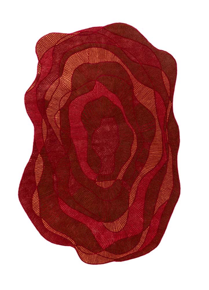 Garnet/Orange Rust Hand Tufted Rug