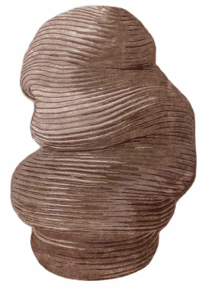 Soft Beige/Medium Fawn Hand Tufted Rug