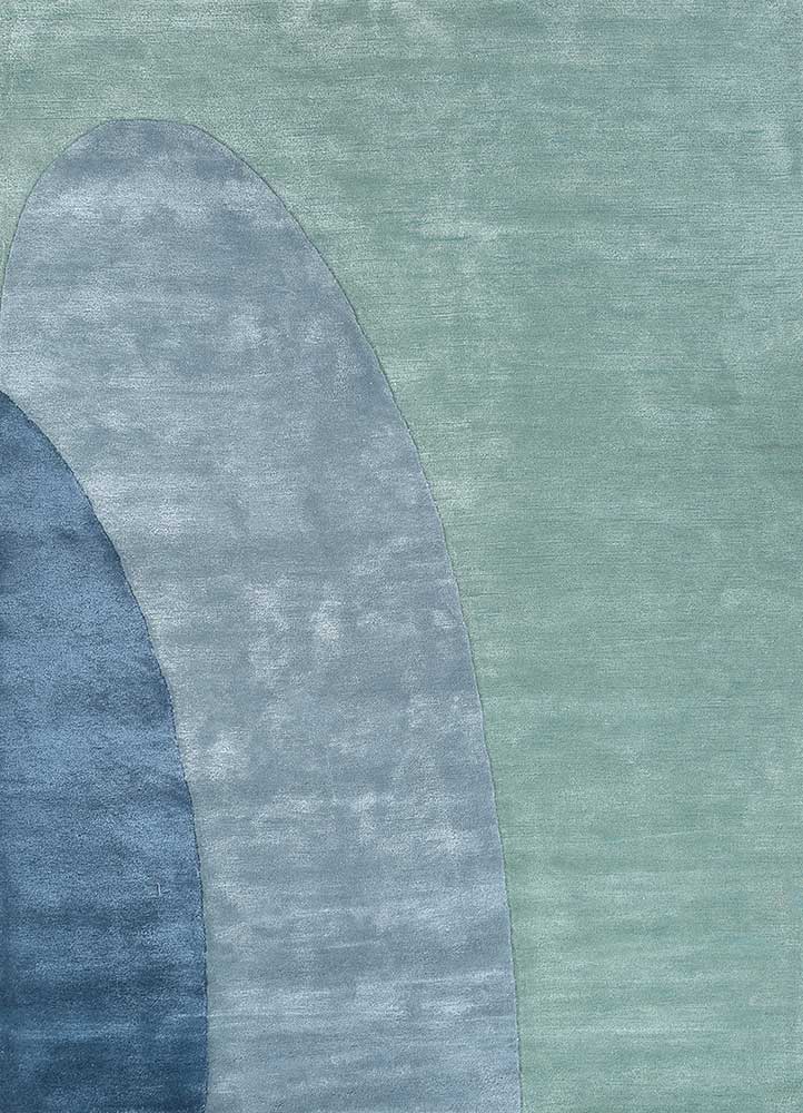 light turquoise/milky blue hand tufted Rugs