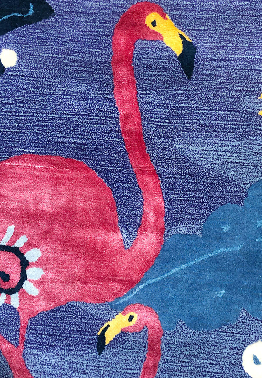 Talking Flamingo Hand-Tufted Kids Rug