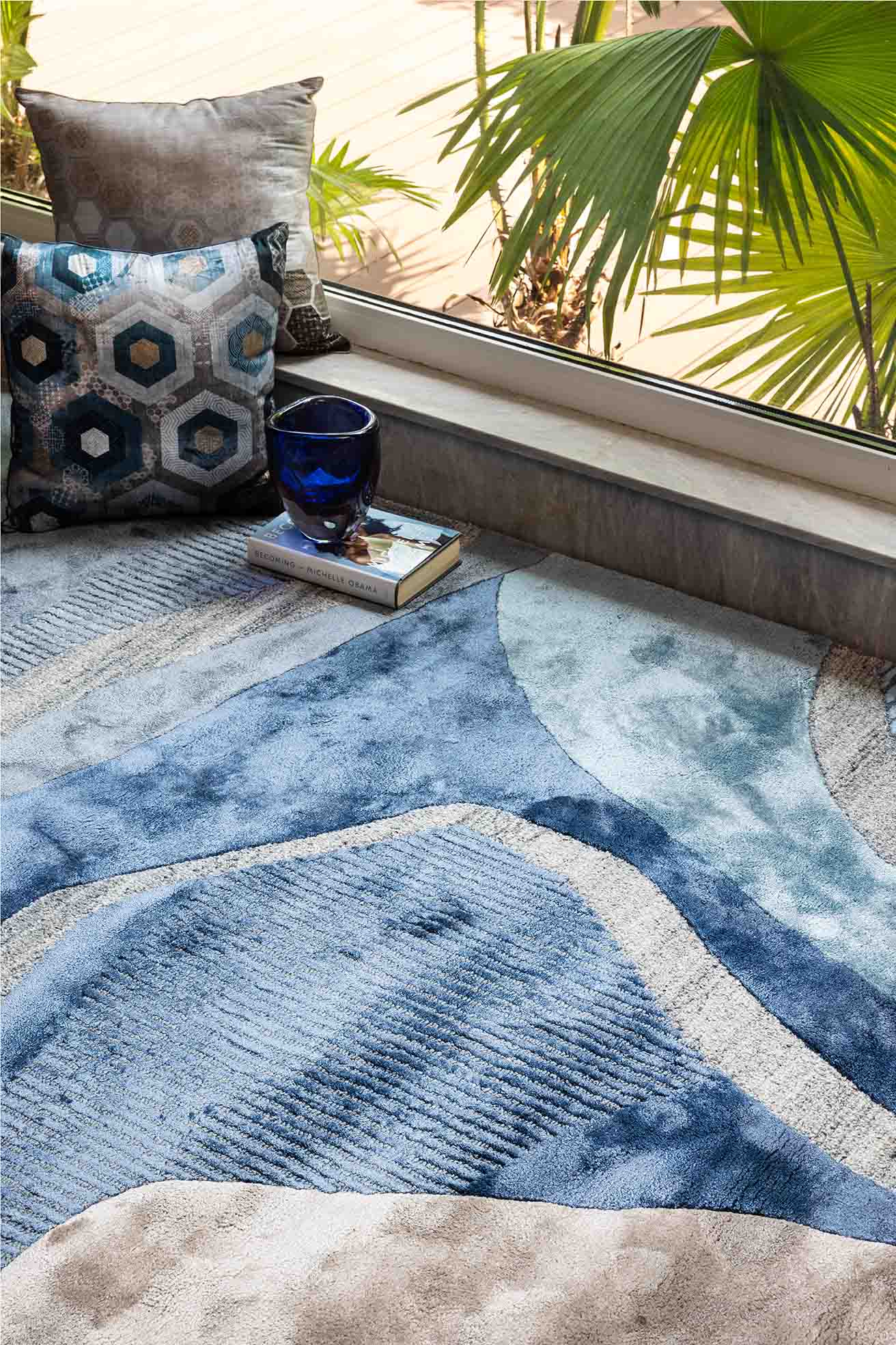 Azure Haze Modern Rug