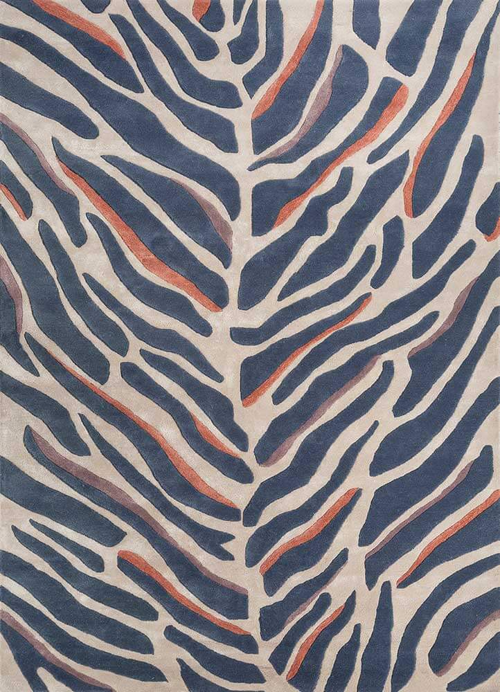 Blue Heaven & Antique White Hand-Tufted Rug