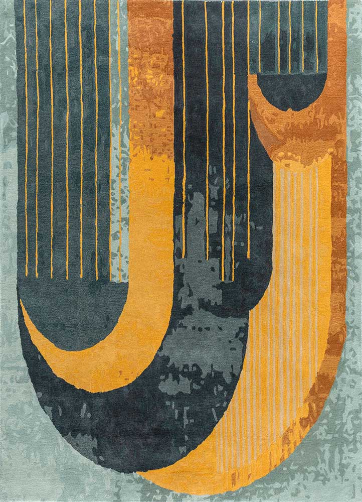 Soft Sesame & Golden Apricot Hand-Tufted Rug