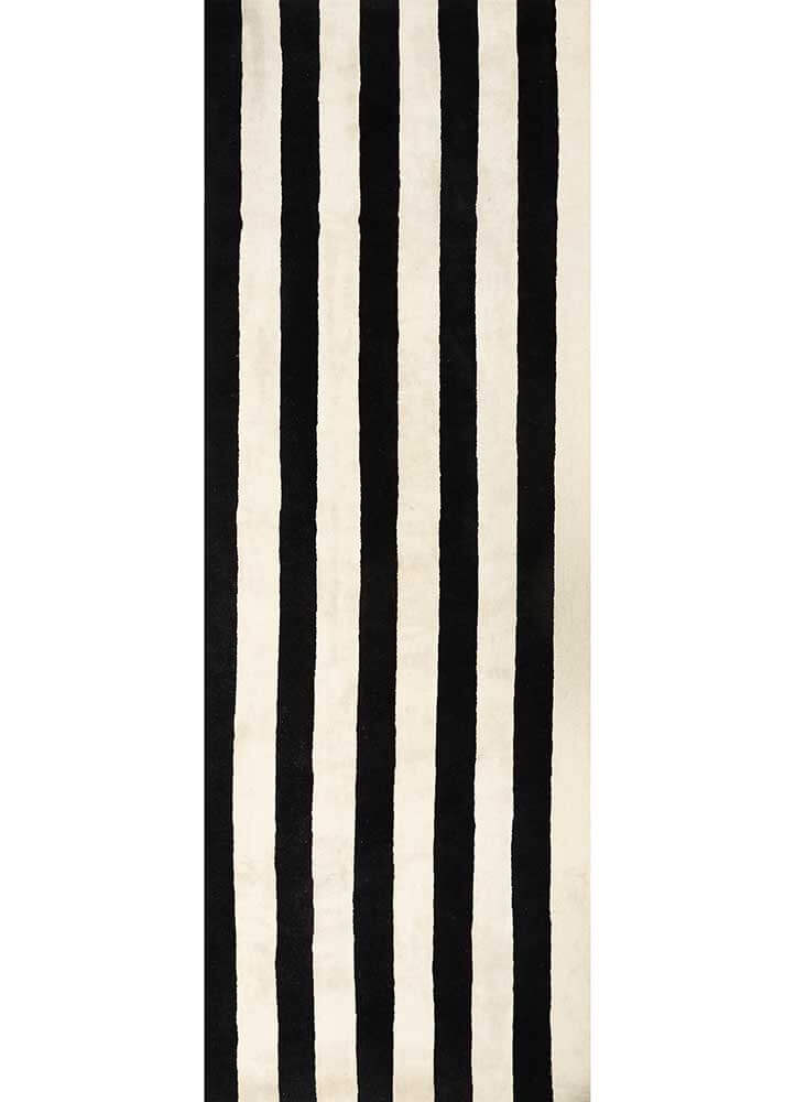 Undyed White & Ebony Hand Runner