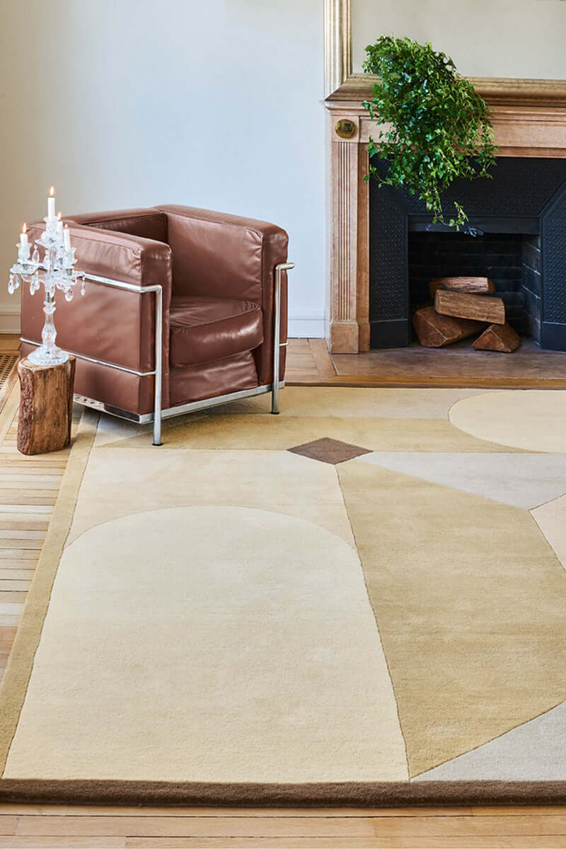 Beige Square Subtlety Rug