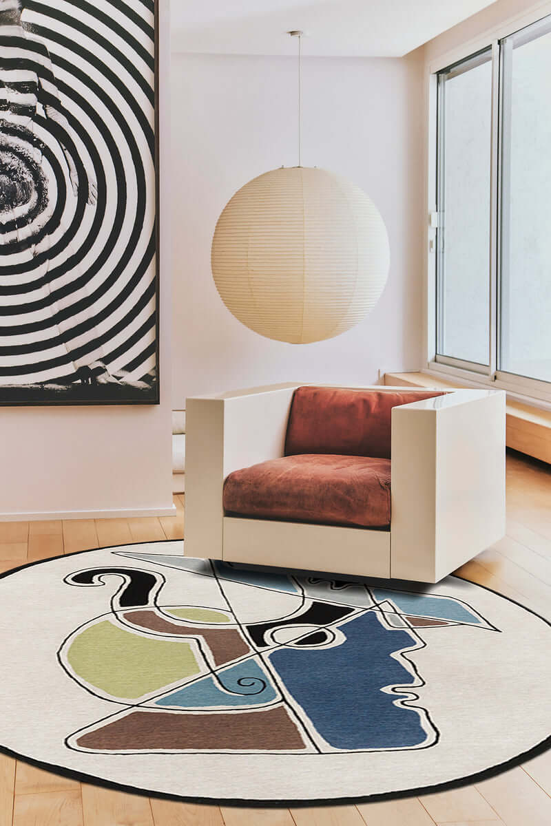 Ethereal Circle hand tufted Rug