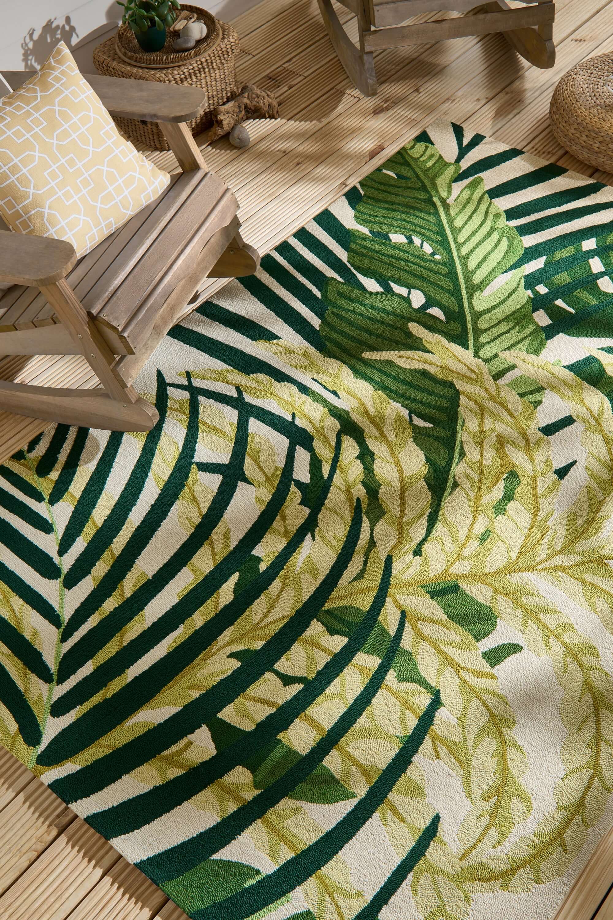 Rainforest Tropical Night Hand-Tufted Rug