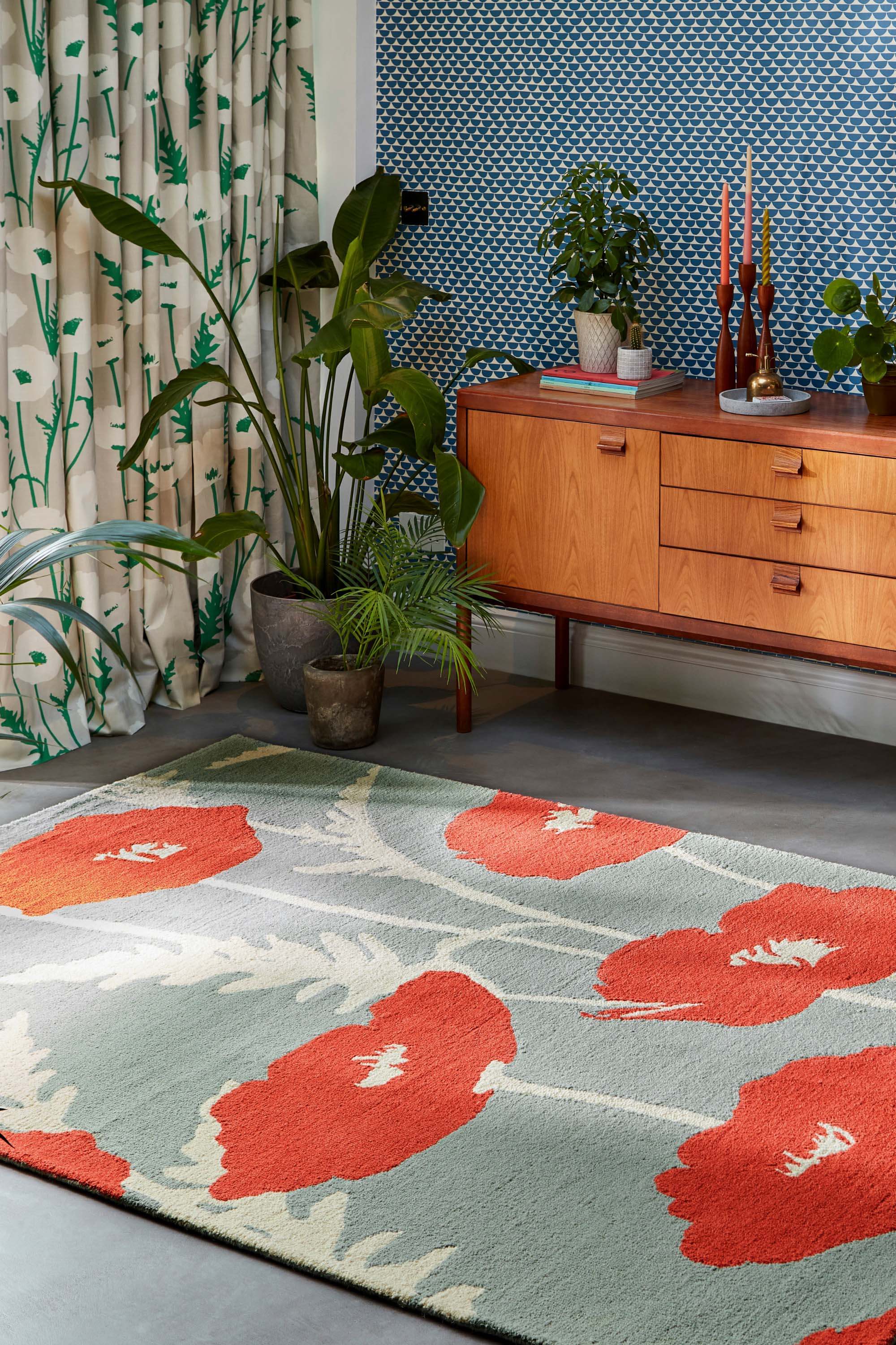 Poppy Pop Sage Hand-Tufted Rug