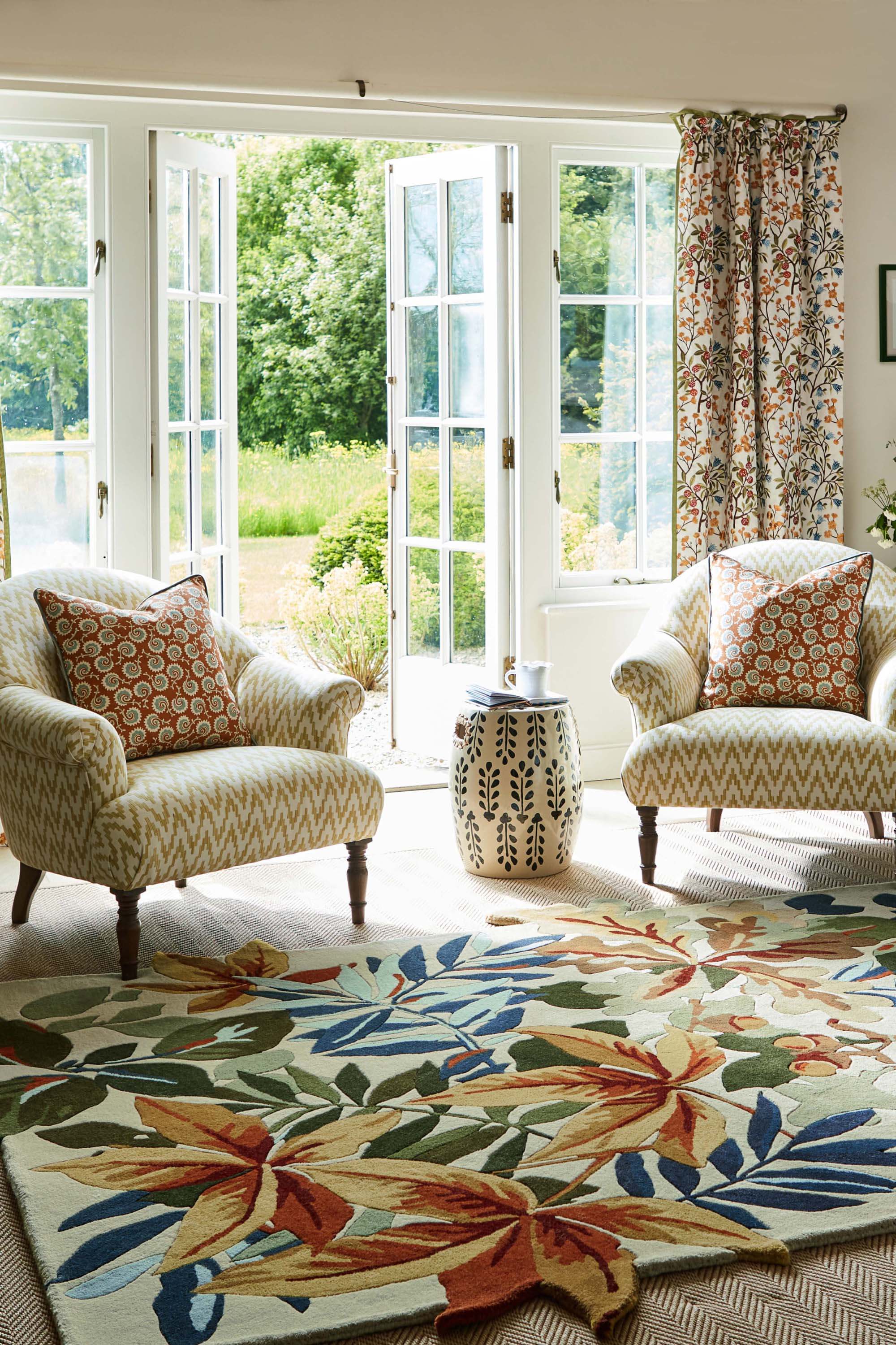 Wood Russet Brown Hand-Tufted Rug