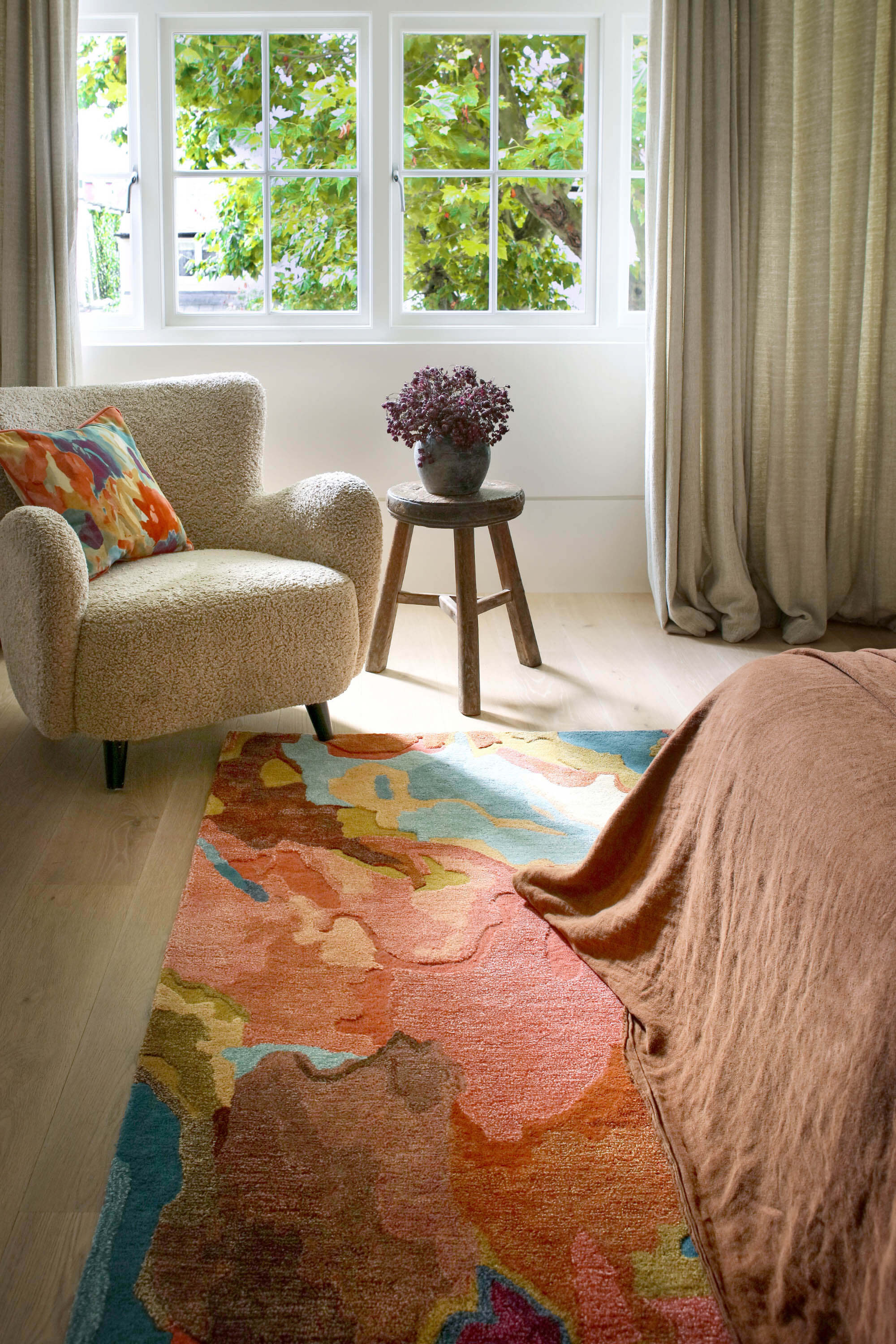 Rosewood/Huckleberry Hand-Tufted Rug