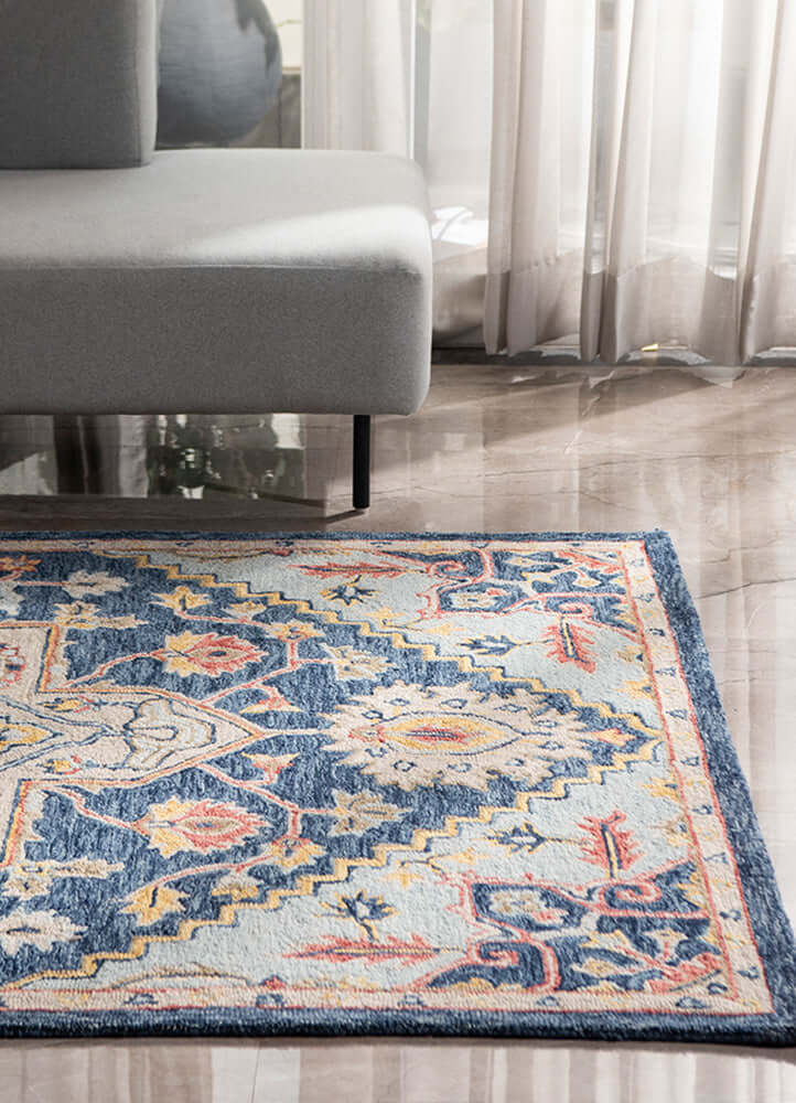Azure Serenity Wool Rug