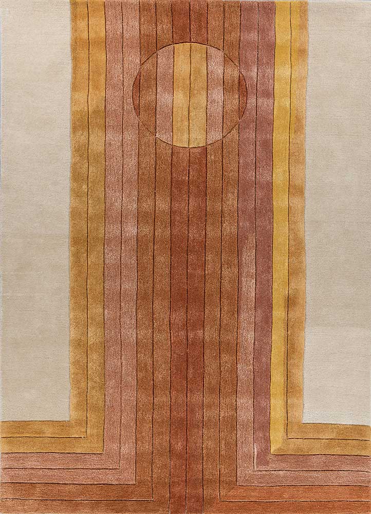 indian tan hand tufted Rug