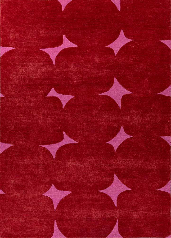 fiery red/rose bloom  hand tufted kids Rugs