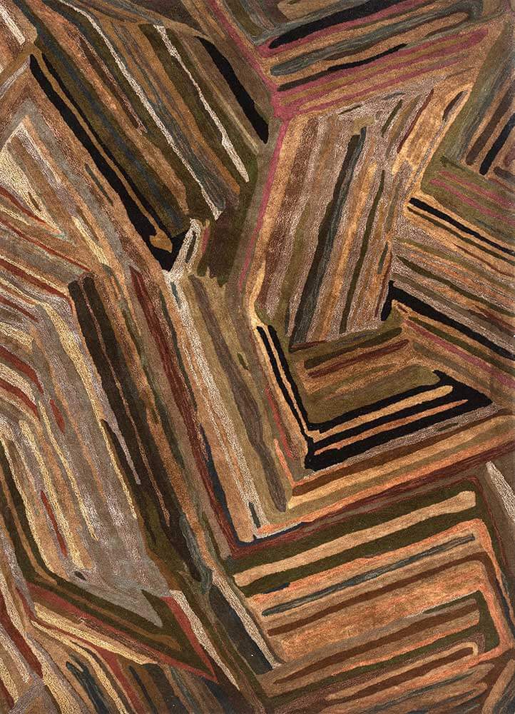 gray brown hand tufted Rug