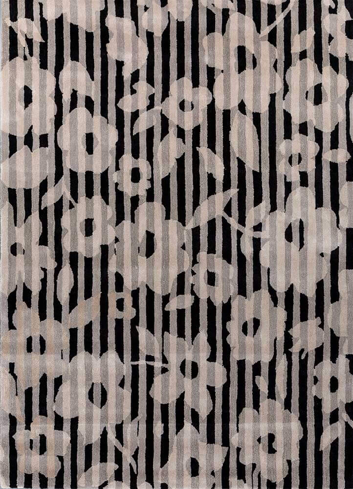 Ebony Floral Hand Tufted Rug