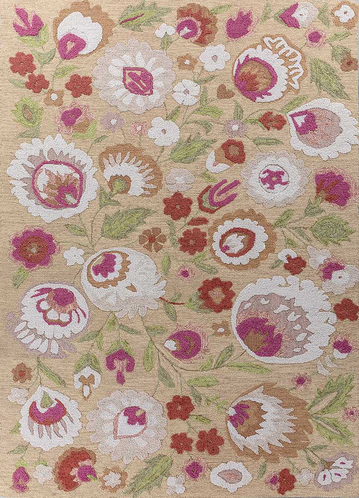 Antique Floral Hand Tufted Rug