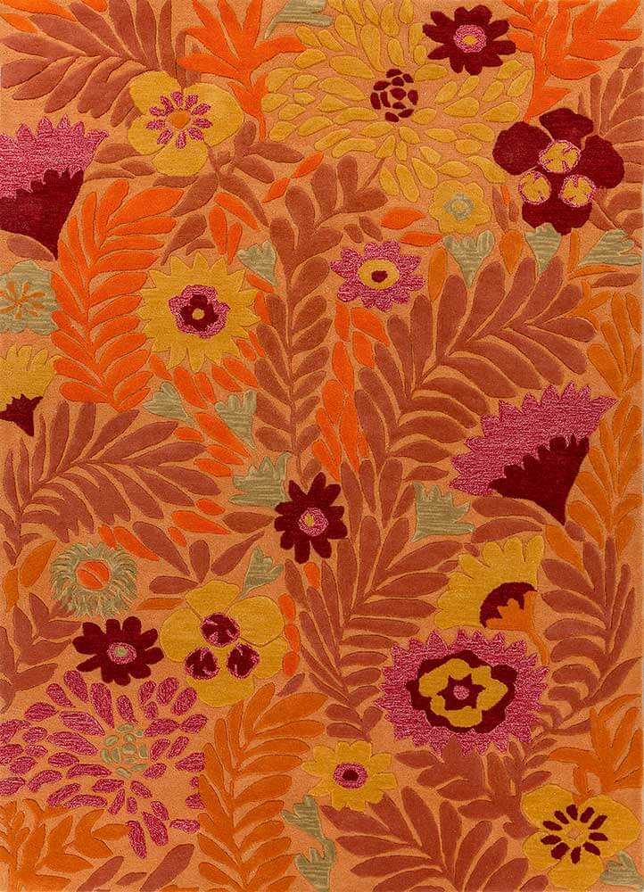 Amber Floral Hand Tufted Rug