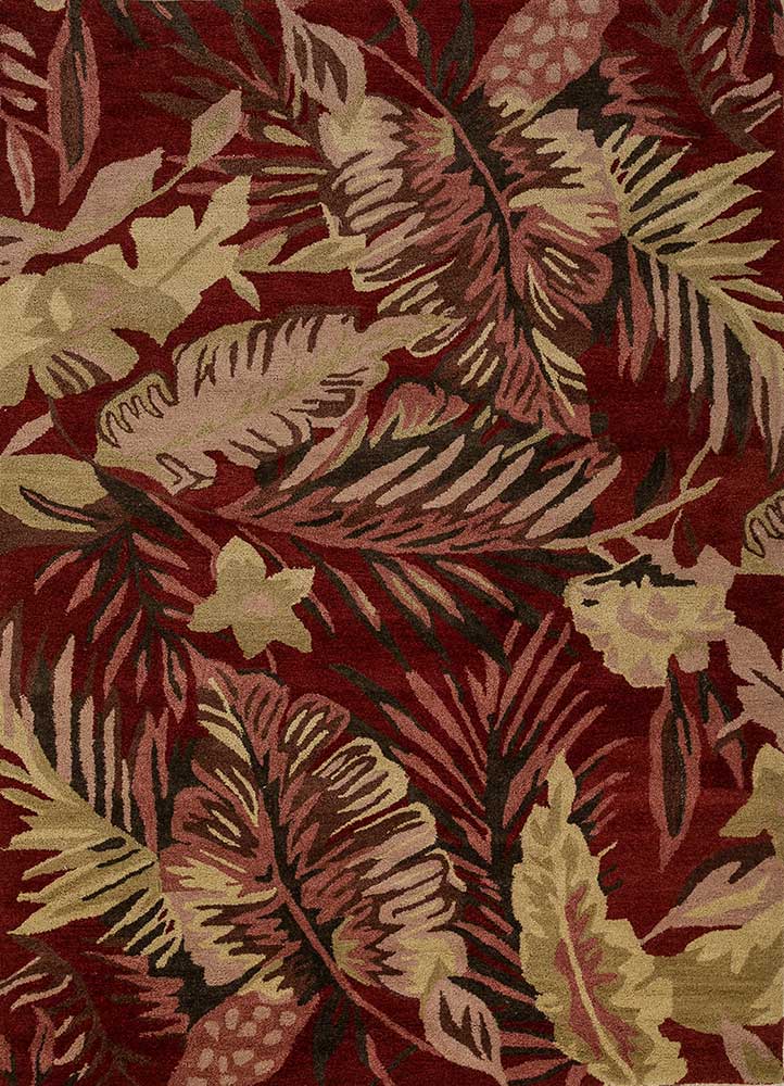 red ochre  Hand Tufted Rug