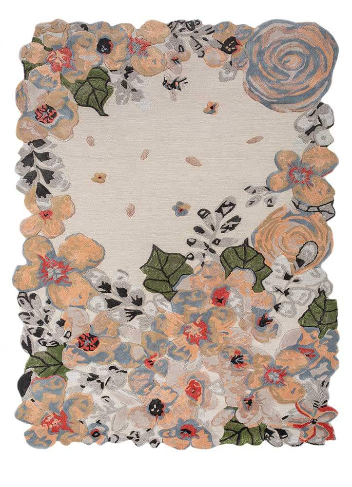 marble  Floral Hand Tufted Rug