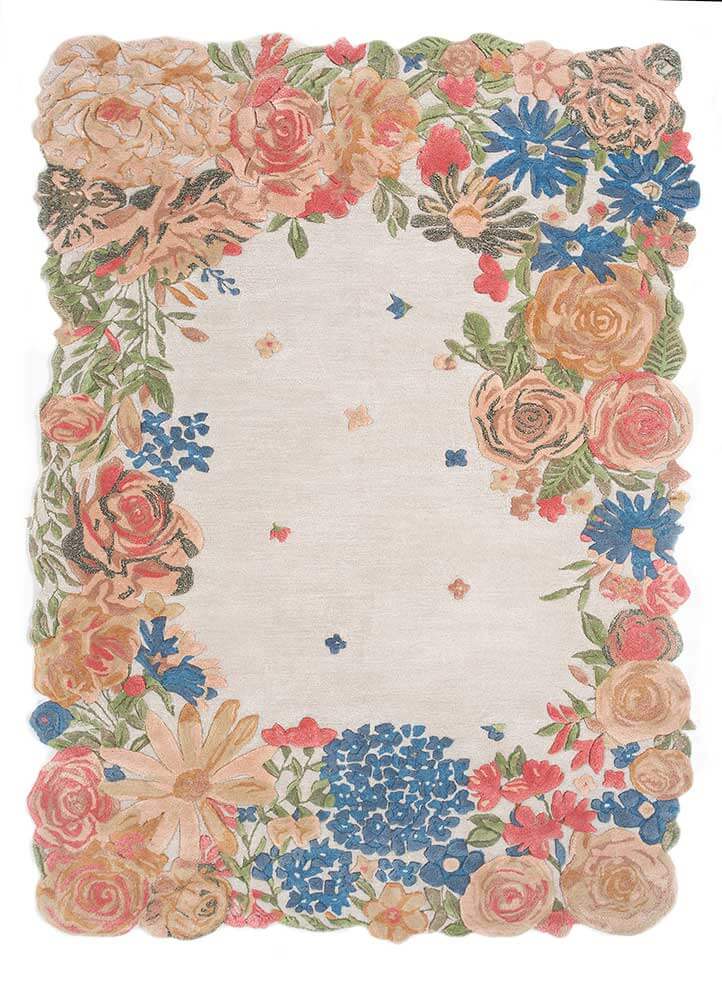 antique Floral Hand Tufted Rug