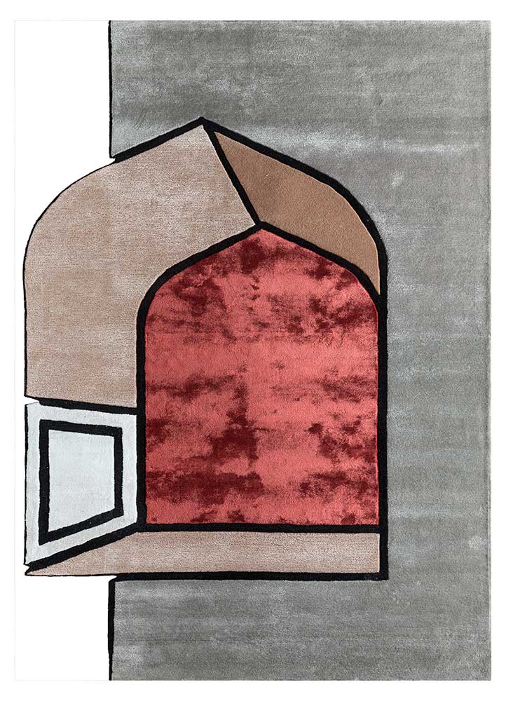 medium gray/snow white hand tufted Rugs