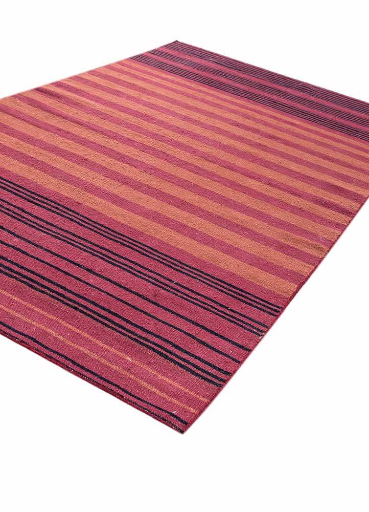 Deep Ruby/Rust Flat Weaves Rugs