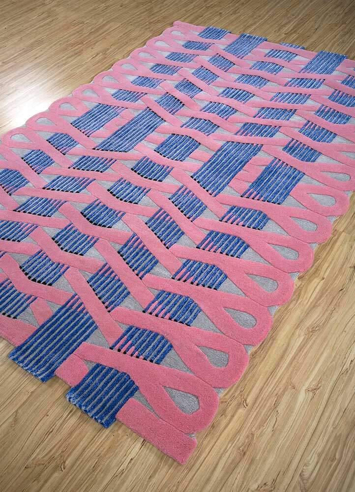 Powder Blue Hand Tufted Rug