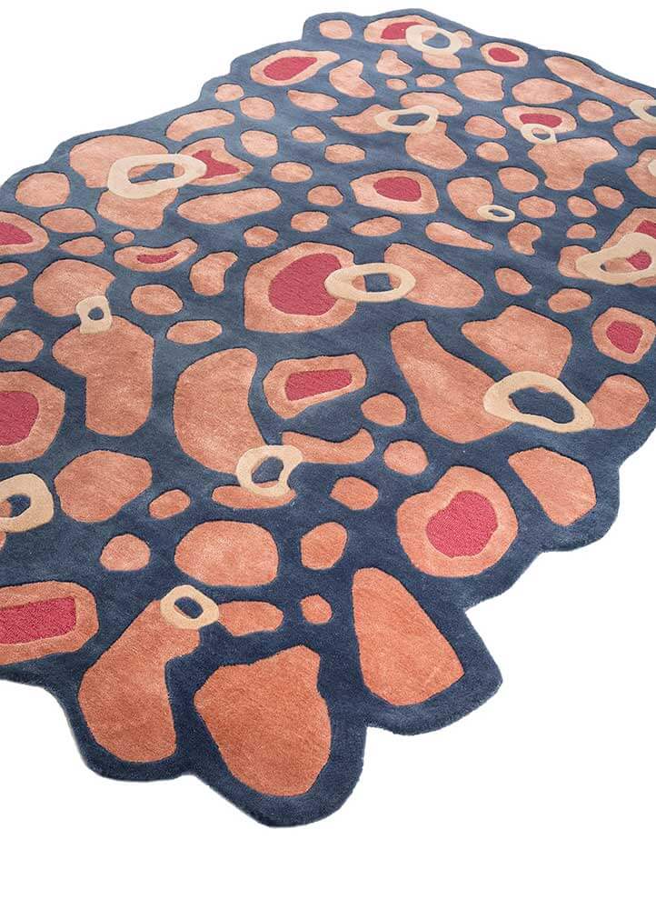 Light Coral/Blue Heaven Hand Tufted Rug