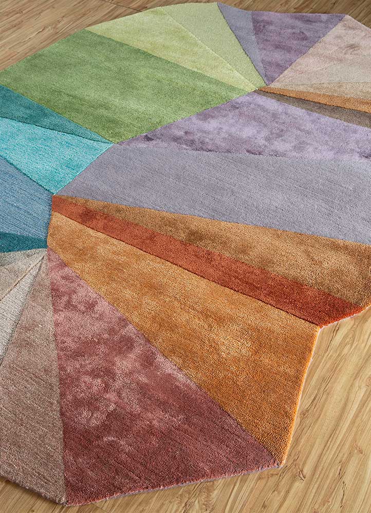 Mauve/Treetop Hand Tufted Rug