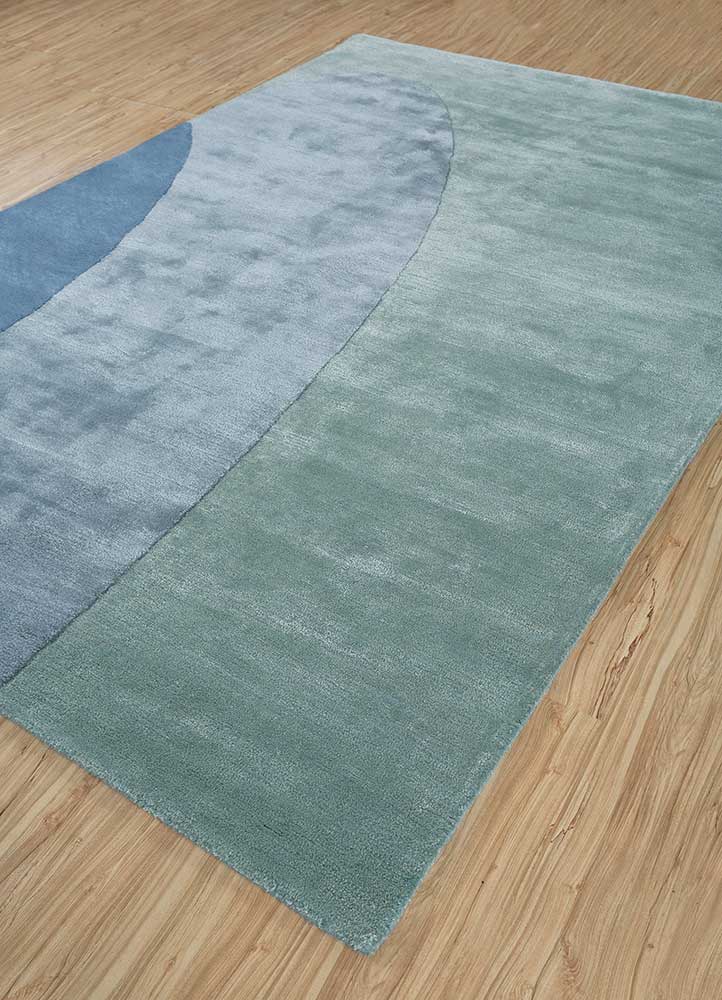 light turquoise/milky blue hand tufted Rugs