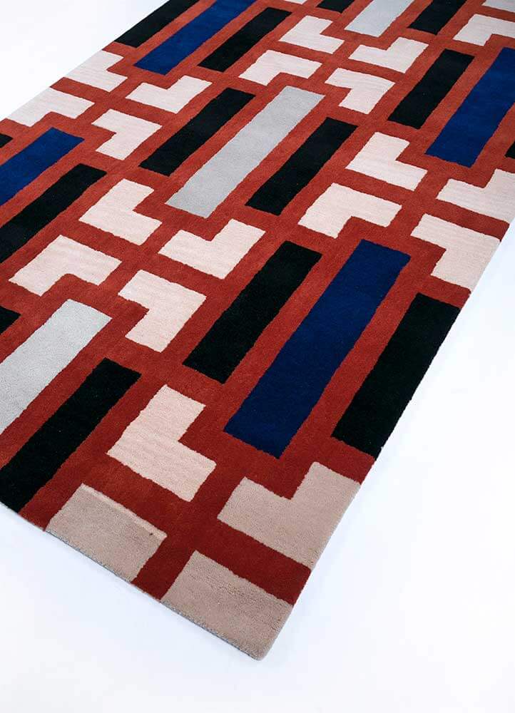 orange rust/pink tint hand tufted Rugs