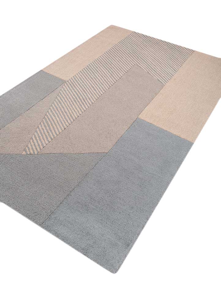 milky blue/rose petal hand tufted Rugs