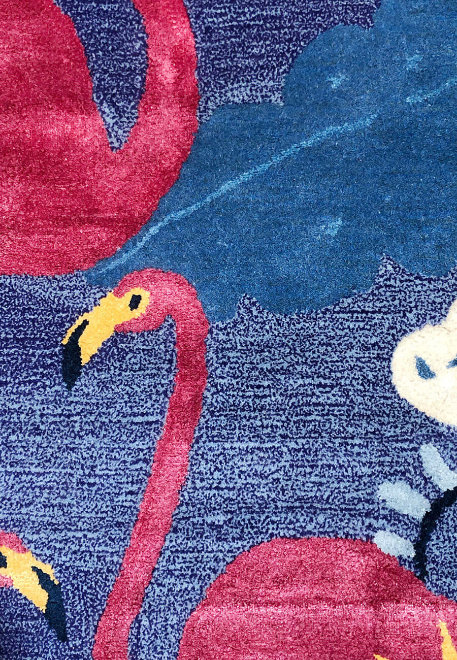 Talking Flamingo Hand-Tufted Kids Rug