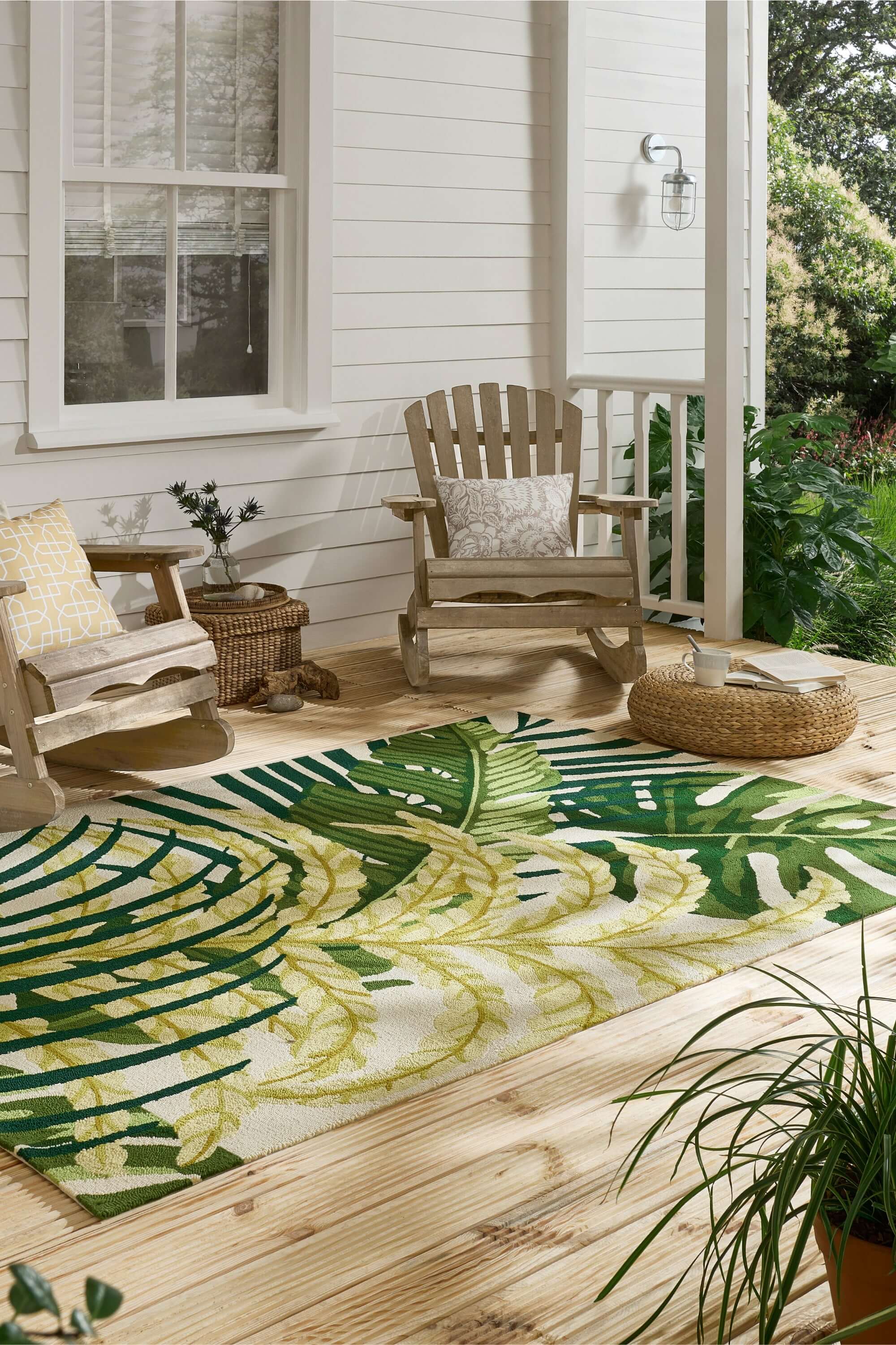Rainforest Tropical Night Hand-Tufted Rug