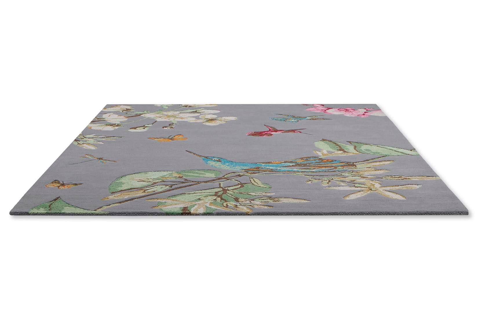 Hummingbird Grey Hand-Tufted Rug