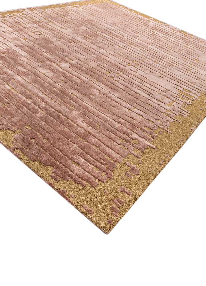 Apricot & Light Topaz Abstract Hand-Tufted Rug