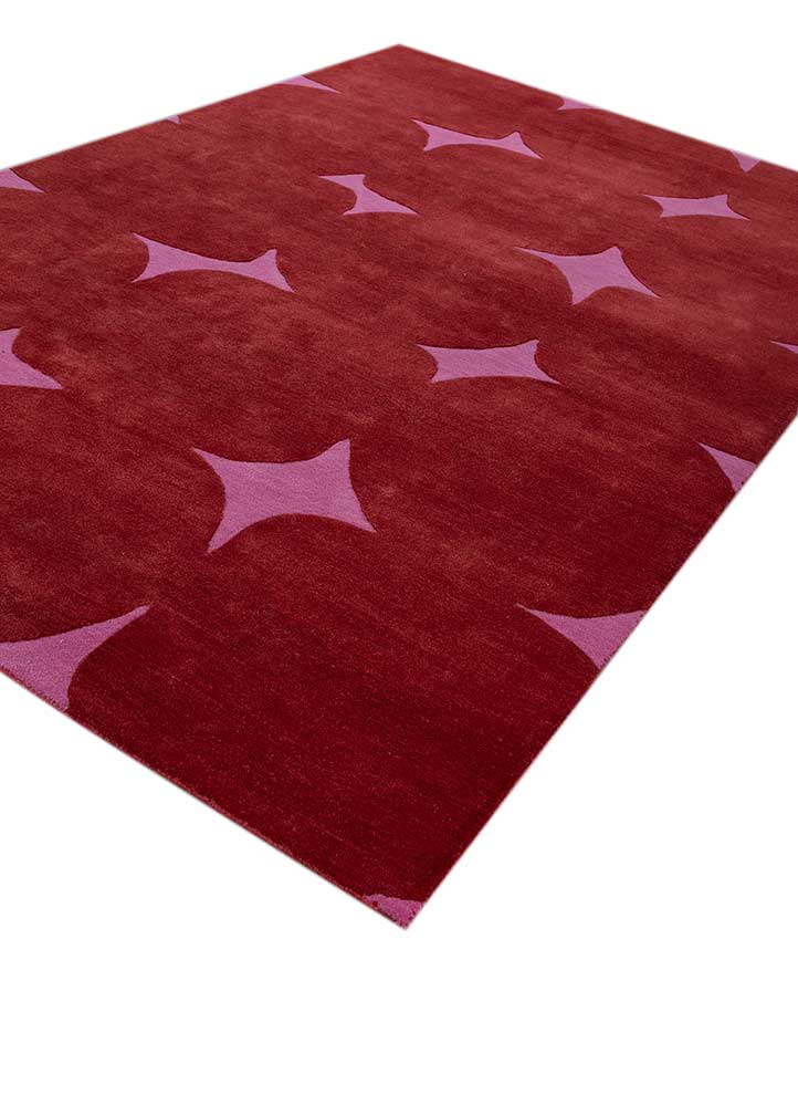 fiery red/rose bloom  hand tufted kids Rugs