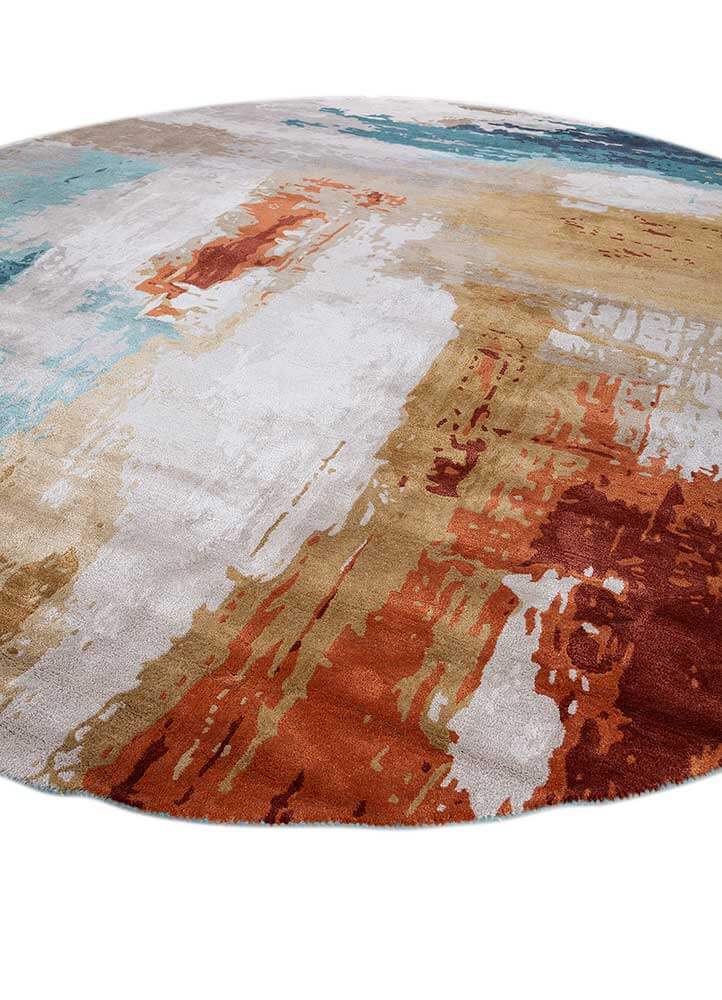 turquoise/gold hand tufted  Rugs