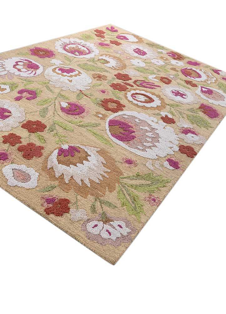 Antique Floral Hand Tufted Rug