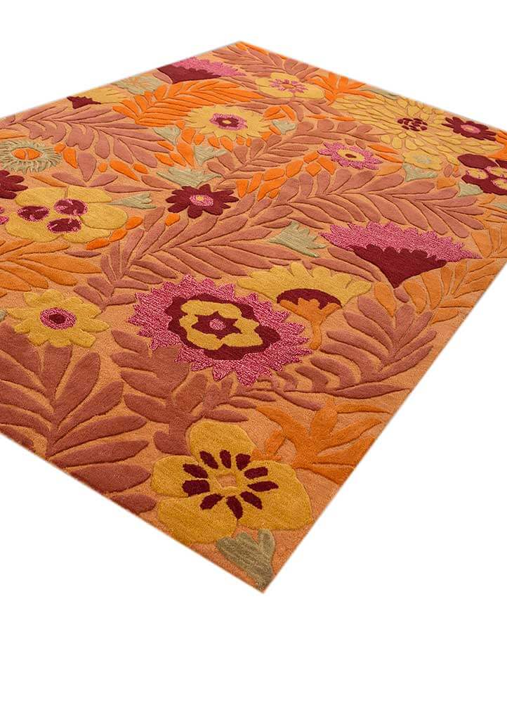 Amber Floral Hand Tufted Rug