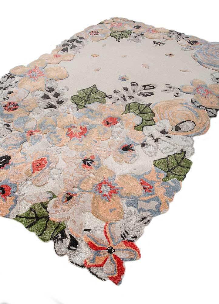 marble  Floral Hand Tufted Rug