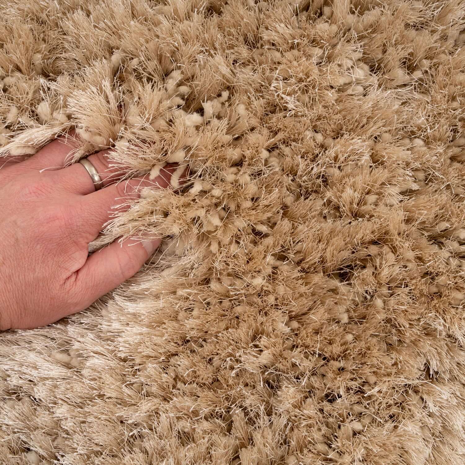 Plush Soft Cream Shaggy Area Rug