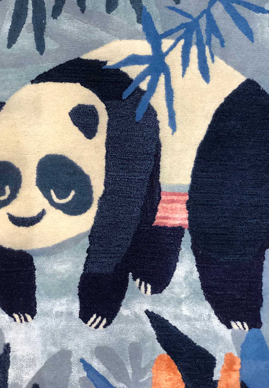 Sleeping Panda Hand-Tufted Kids Rug