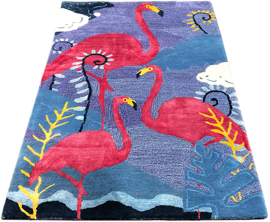 Talking Flamingo Hand-Tufted Kids Rug