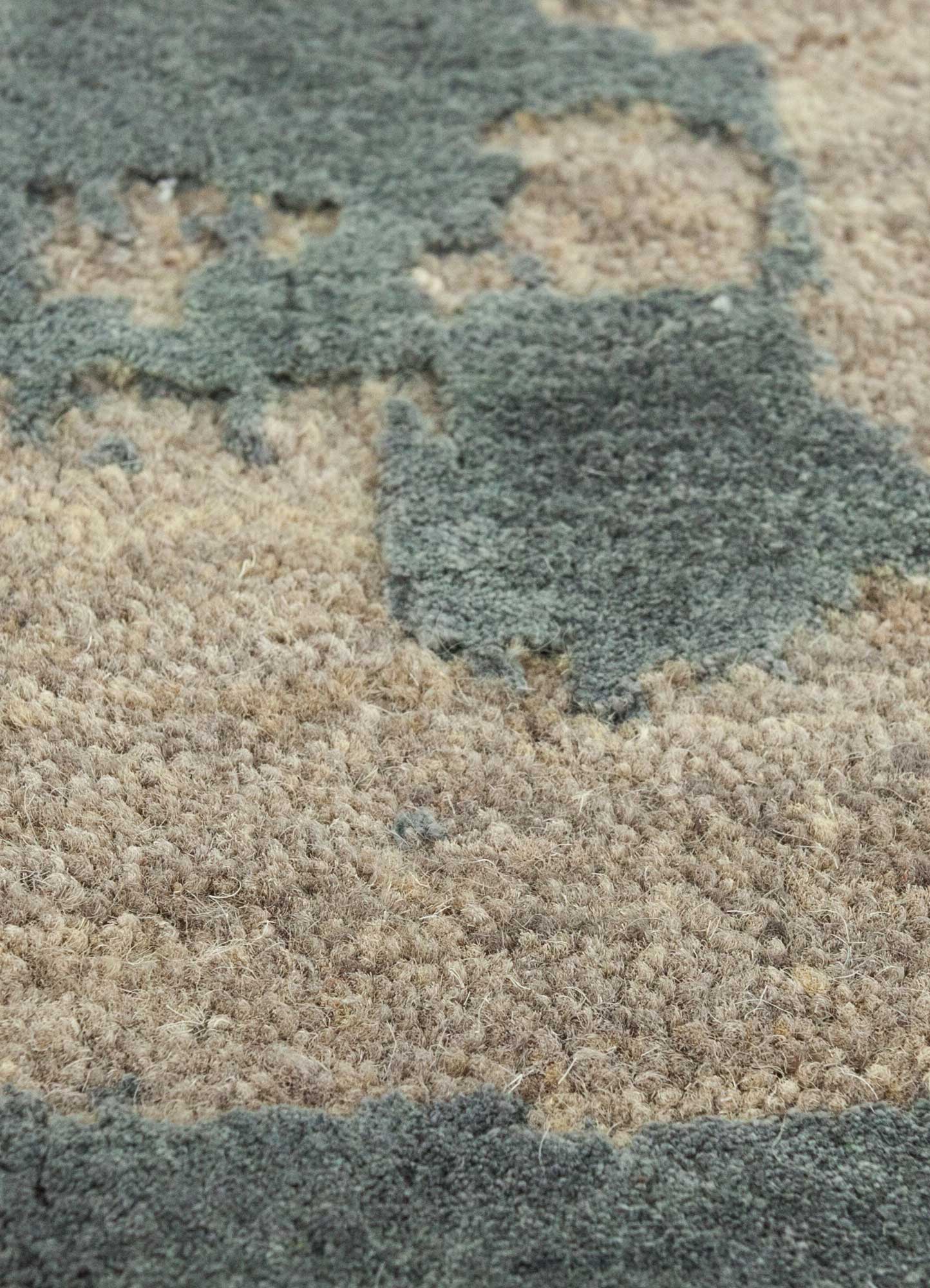 Silver Gray & Stone Blue Hand-Knotted Rug