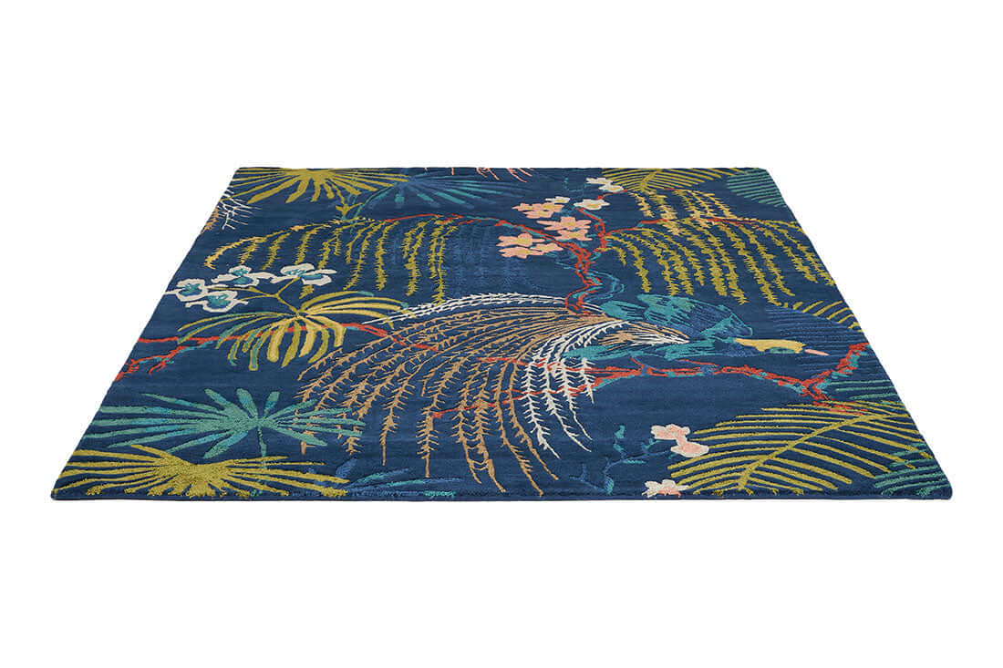 Rainforest Tropical Night Hand-Tufted Rug