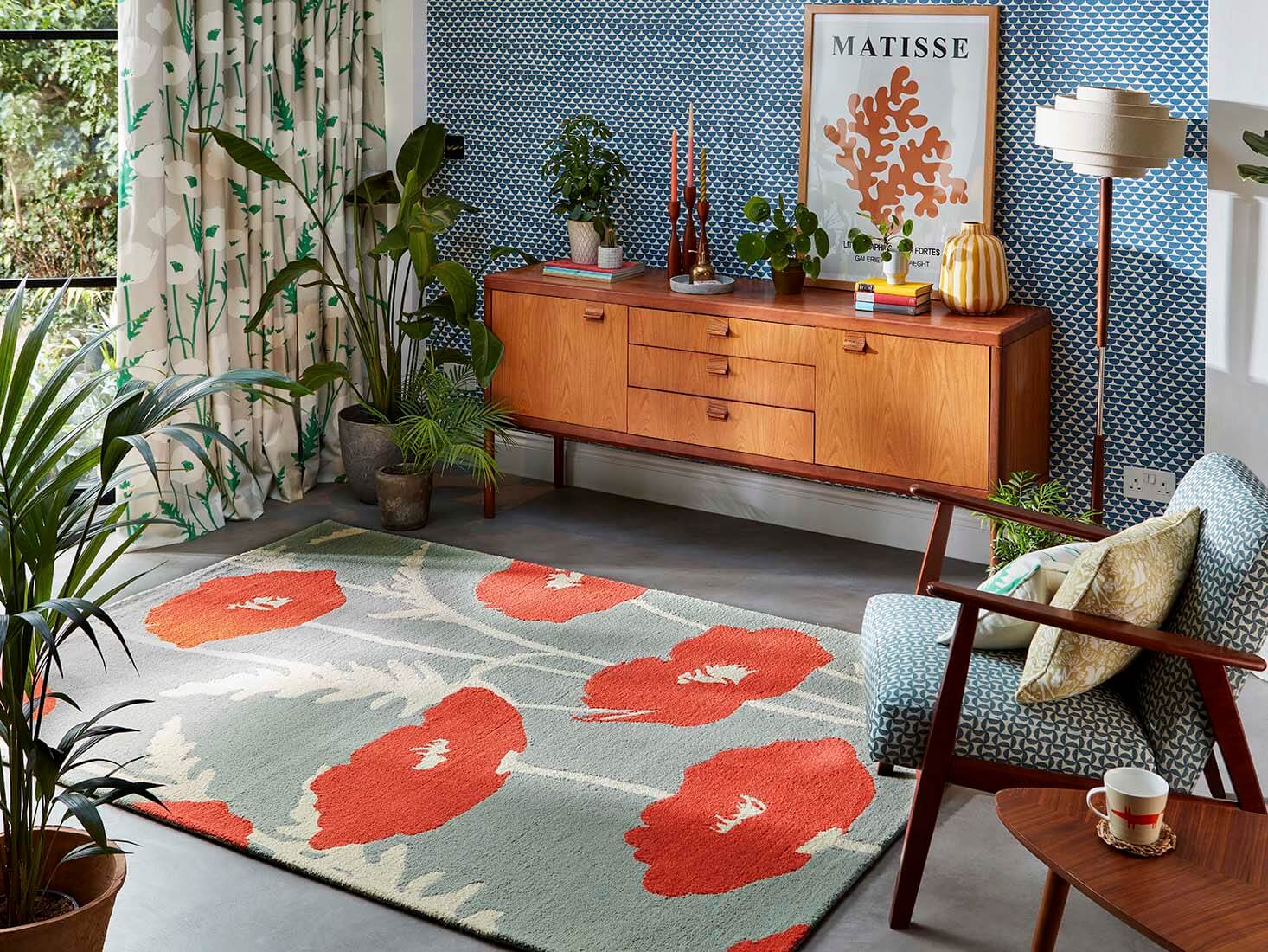Poppy Pop Sage Hand-Tufted Rug