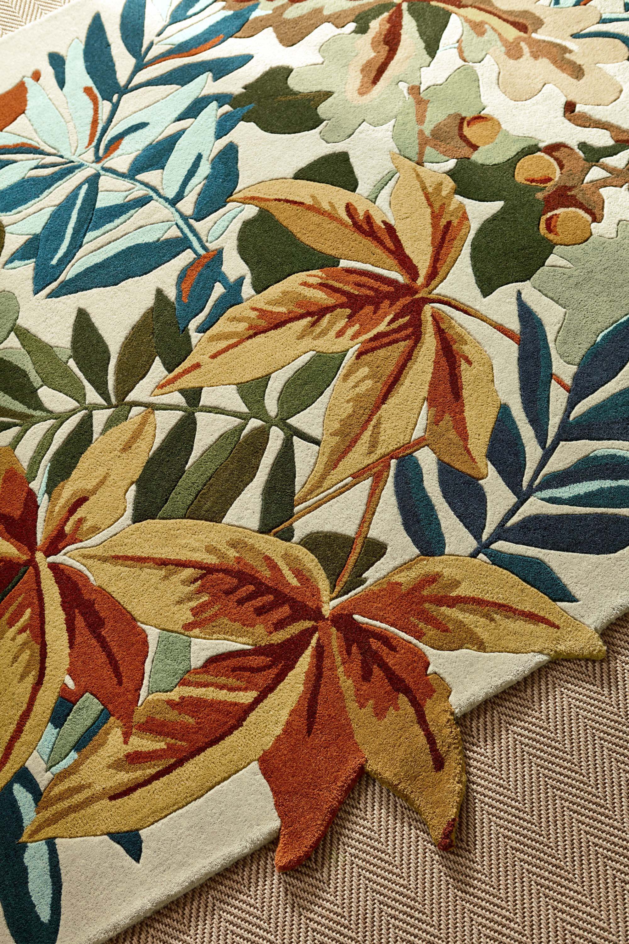 Wood Russet Brown Hand-Tufted Rug