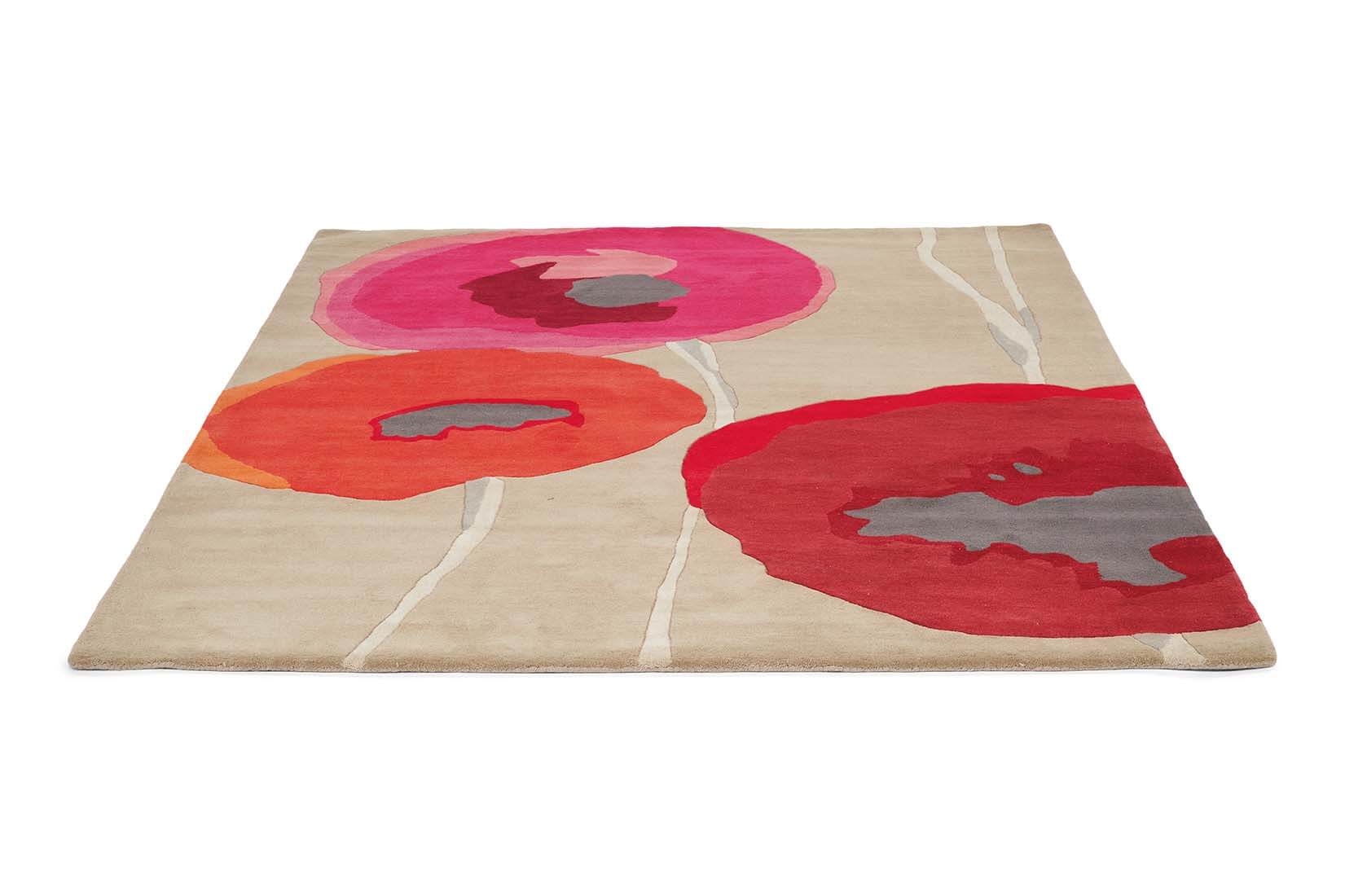 Poppies Floral Hand-Tufted Rug