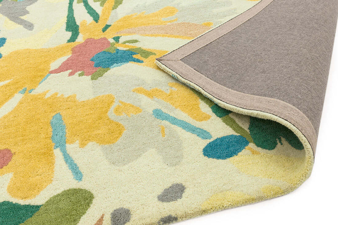 Floral Cream & Pastel Hand-Tufted Rug